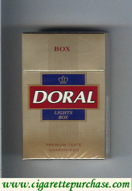 Doral Premium Taste Guaranteed Lights cigarettes hard box